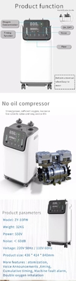 Macchina mobile del concentratore dell'O2 dell'ossigeno di flusso doppio 10 L